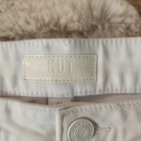 NWT Kut from the Kloth Women's High Rise Flare Leg White Jeans-Size 14 - Picture 2 of 6